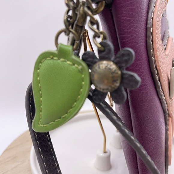CHALA Elephant Crossbody Purse - interchangeable strap & flower and leaf charms - Picture 6 of 7